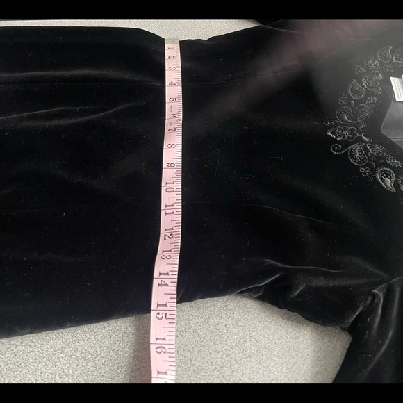 Vintage Laura Ashley Black Velvet Dress Size 6 - Picture 9 of 11